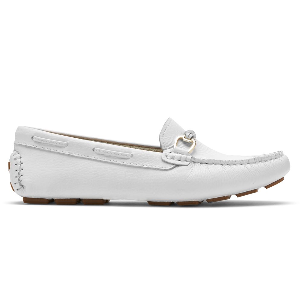 Rockport Canada Bayview Driver - Womens Loafers White (BVA563240)